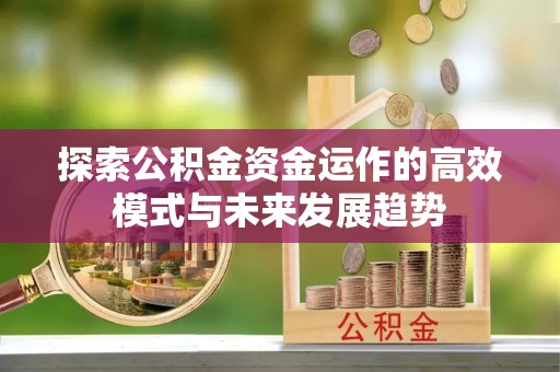 深水埗探索公积金资金运作的高效模式与未来发展趋势