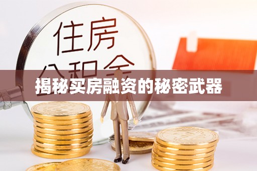 深水埗揭秘买房融资的秘密武器