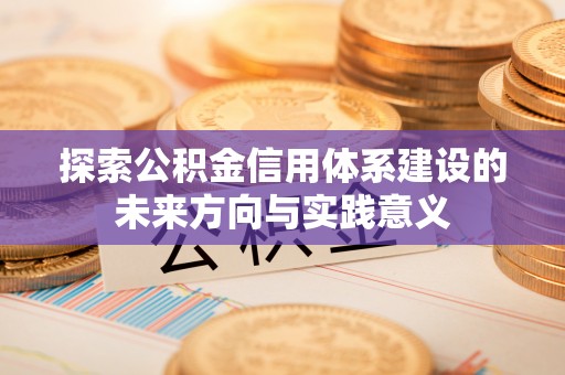 深水埗探索公积金信用体系建设的未来方向与实践意义